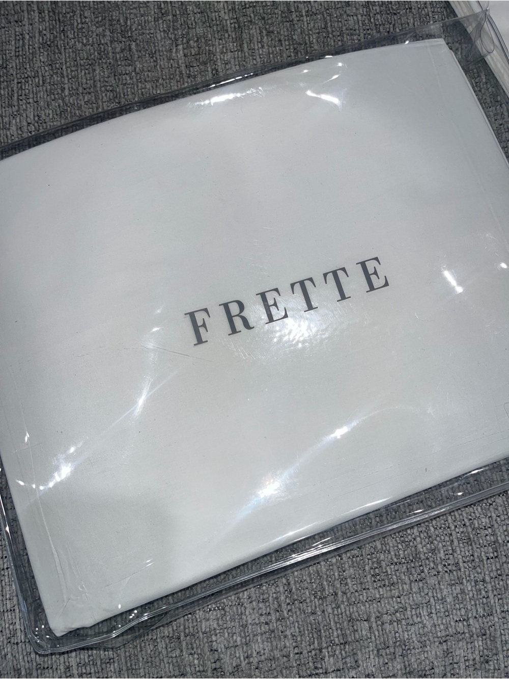 Frette White Luxury Bedding Cover with Logo